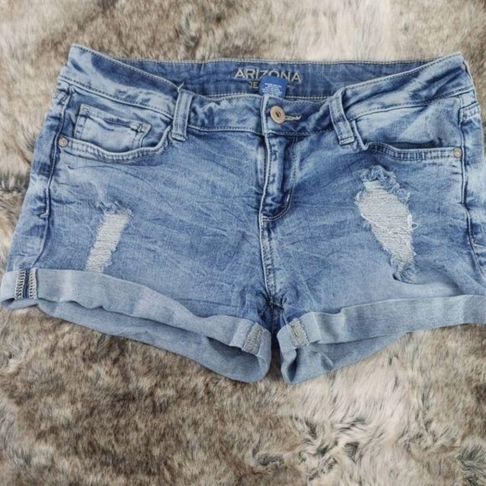 Arizona‎ jean company distressed rolled cuff shorts